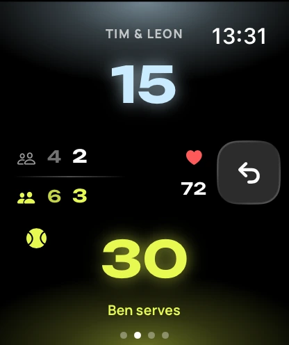 Apple Watch keeping score