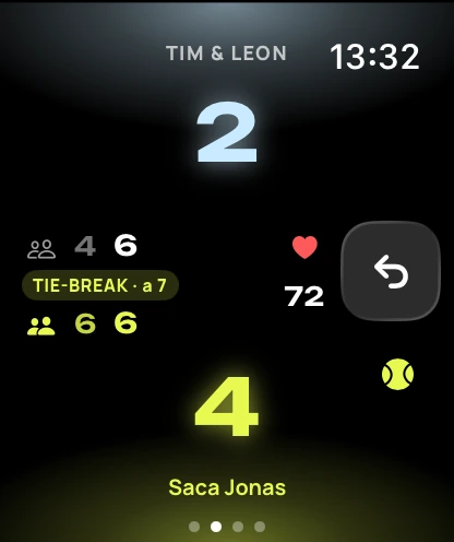 Apple Watch en un tie-break